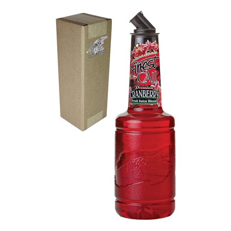 Finest Call Premium Cranberry Fruit Juice Blend Drink Mix, 1 Liter Bottle (33.8 Fl Oz), Individually Boxed in Ecommerce Protective Packaging