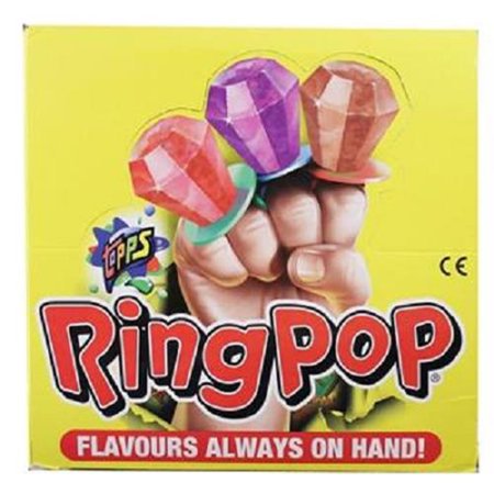 Bazooka Ring Pop Box, 0.50 Ounce (Pack of 24)