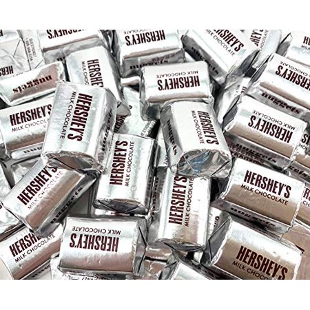 LaetaFood Hershey's Nuggets Milk Chocolate Easter Candy Bar Silver Wrap (2 Pound Bag)