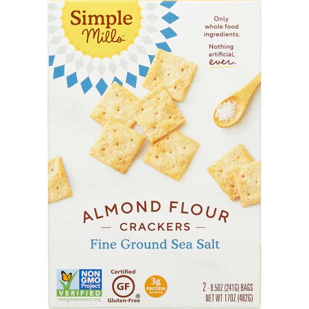 Simple Mills Almond Flour Sea Salt Crackers  8.5 Oz.  2-count