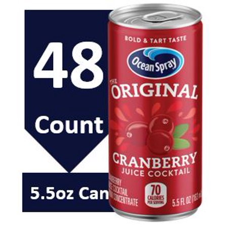 Ocean Spray Cranberry Juice Cocktail, 5.5 Fl Oz Cans, 48 Count