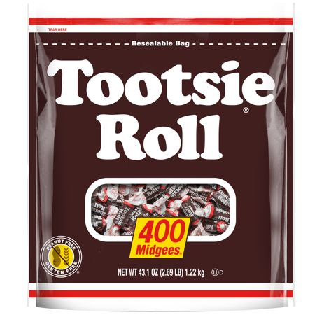 Tootsie Roll Midgees Chocolate Candy, 43.1 Oz (400 Pieces)