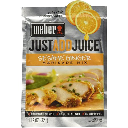 Weber Sesame Ginger Marinade Mix, 1.12 Oz. Packets (4 Pack) Just Add Juice!