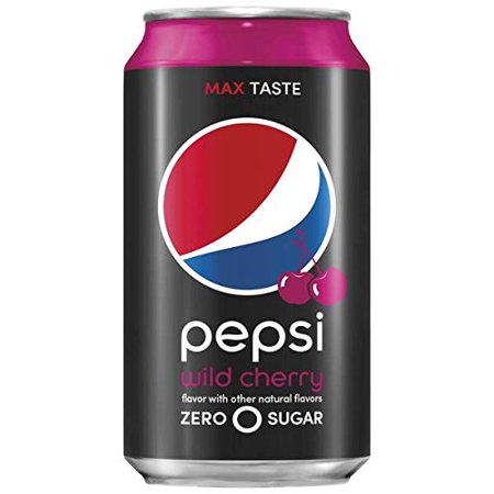 Zero Wild Cherry Pepsi, 12 FL OZ Cans (24 Cans)