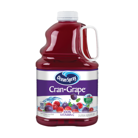 (4 Pack) Ocean Spray Juice Drink, Cranberry Grape Juice, 101.4 Fl Oz, 1 Count