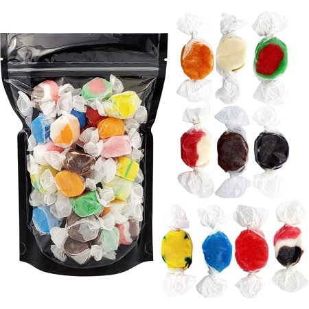 Assorted Salt Water Taffy, All Flavors of Delicious Gourmet Candy Sweets, Individually Wrapped (Approx. 40 Count)