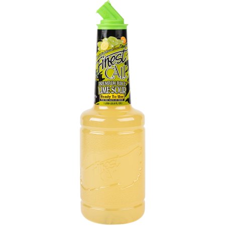 Finest Call Premium Juice Lime Sour Drink Mix, 1 Liter Bottle (33.8 Fl Oz), Individually Boxed