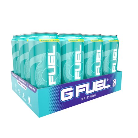 G FUEL Tropical Rain Sugar Free Energy & Endurance Drink, 16 Fl Oz, 12 Count