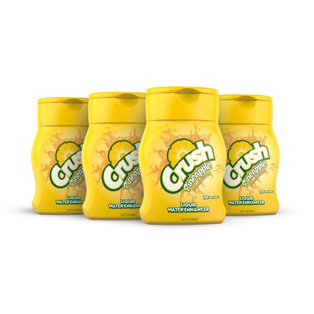 Crush, Pineapple, Liquid Water Enhancer â€“ New, Better Taste! (4 Bottles, Makes 96 Flavored Water Drinks) â€“ Sugar Free, Zero Calorie