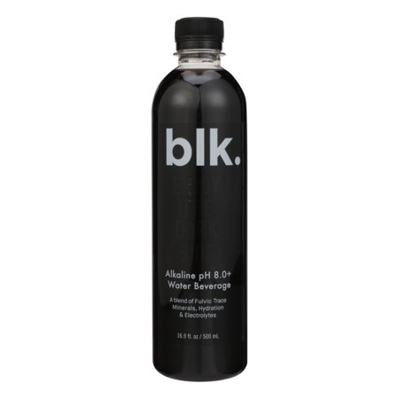 Blk Beverages Spring Water - Fulvic Infused Mineral Water - Case of 12 - 16.9 Fl Oz.