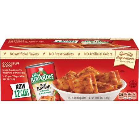 Branded Chef Boyardee Beef Ravioli 15 Oz. 12 Pk. - No Artificial Flavor (Pack of 2)