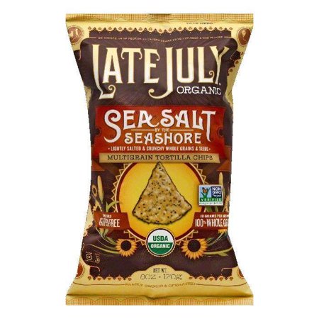 Late July Sea Salt by the Seashore Multigrain Tortilla Chips  6 OZ (Pack of 12)