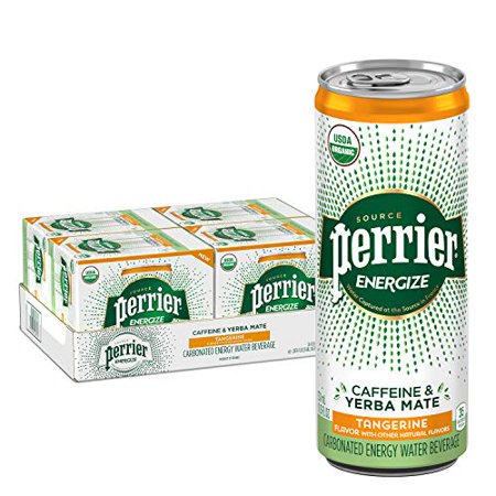 Perrier Energize Flavored Carbonated Energy Water Beverage-an Organic Energy Drink with Plant-Based Caffeine and Yerba Mate Extract for the Afternoon 
