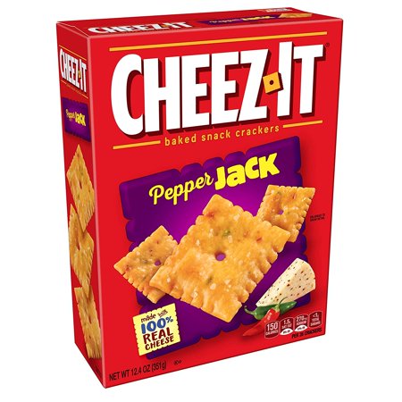 Cheez-It Baked Snack Cheese Crackers, Pepper Jack, 12.4 Oz Box
