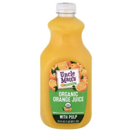 Uncle Matts, Pure Orange Juice with Pulp, 52 Oz (Case of 6)