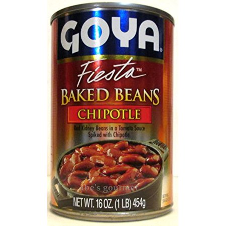 Goya Fiesta Seasoned Baked Beans: Chipotle (Pack of 3) 16 Oz Cans