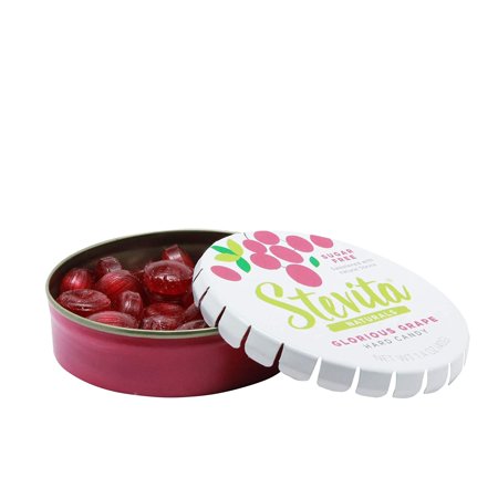 Stevita Stevia Sweet Candy Natural Grape Flavor - 1.4 Oz - Sugar Free Hard Candy, Stevia Sweetened - Usda Organic, Non Gmo, Keto, Paleo, Gluten-Free -