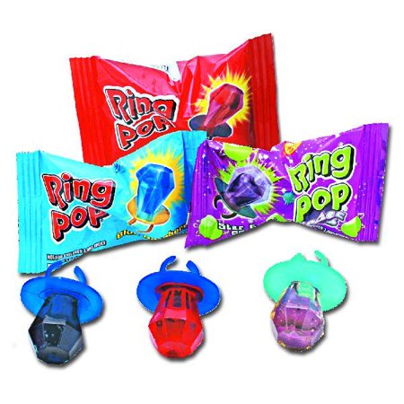 Kipp Brothers Ring Pops  One Box of 24 PCS