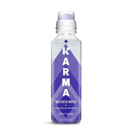 Karma Wellness Water Flavored Vitmain Water, Acai Pomegranate, 18 Fl Oz (Pack of 12), Boost Immunity with Vitamin C4 and Zinc, Low Calorie, Refreshing