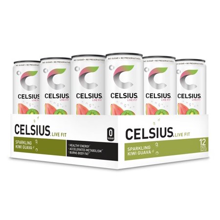 Sparkling Kiwi Guava Fitness Drink  Zero Sugar  12oz. Slim Can Pack of 12