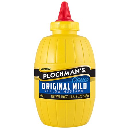 Plochmans Original Mild Classic Yellow Mustard, 19 Oz Pack of 3
