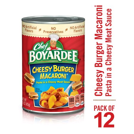Chef Boyardee Cheesy Burger Macaroni  15 Oz  12 Pack