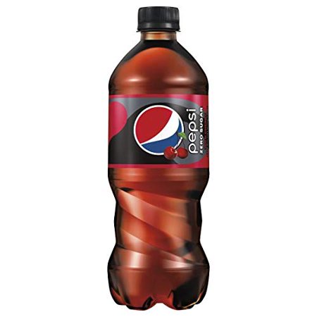 Pepsi Zero Wild Cherry 20 Oz Soda Bottles (Pack of 24)