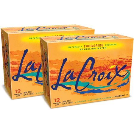 La Croix Sparkling Water Tangerine Naturally Essence 12 Oz, 24 Cans