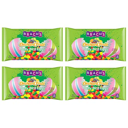 Brachs Tiny Jelly Bird Eggs Limited Edition Orchard Fruit Jelly Beans - 6 Assorted Flavors - Apple, Orange, Grape, Lemon, Cherry, and Strawberry - 14 