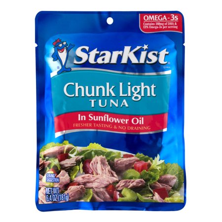 StarKist Chunk Light Tuna in Sunflower Oil, 6.4 Ozpack of 2