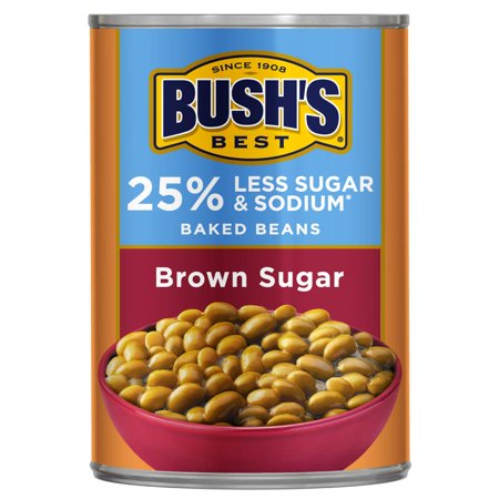 Bush's Best 25% Less Sodium & Sugar Brown Sugar Baked Beans 16 Oz (Pack - 12)