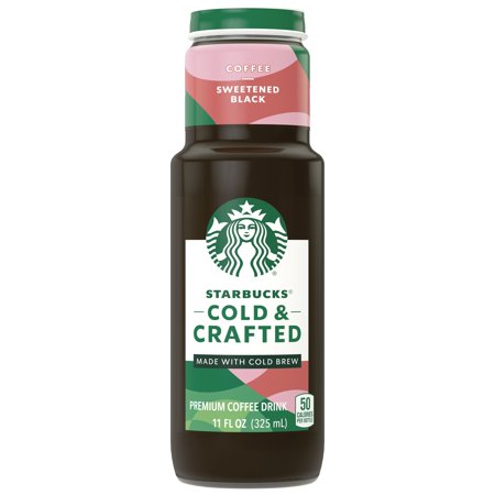 (12 Bottles) Starbucks Cold & Crafted, Premium Coffee Drink Made with Cold Brew, Sweetened Black, 11 Fl Oz