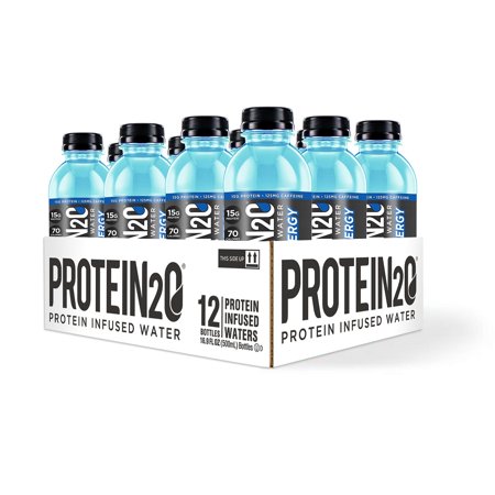 The Protein2o - Protein Infused Water + Energy  Blue Raspberry (16.9 Fl. Oz  12 Pk.)