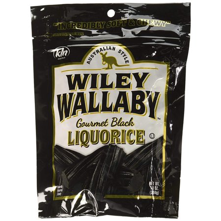 Wiley Wallaby Gourmet Australian Style Liquorice Gourmet Black Liquorice, 10-Ounce (Pack of 4)