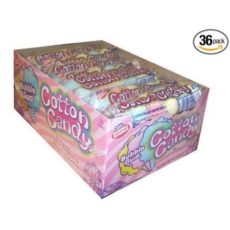 Dubble Bubble Cotton Candy Bubble Gum 5 Pieces per Sleeve (Pack of 36)