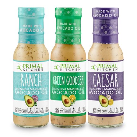 Whole 30 Avocado Oil Dressing & Marinade (Ranch, Caesar, Green Goddess) - 3 Pack