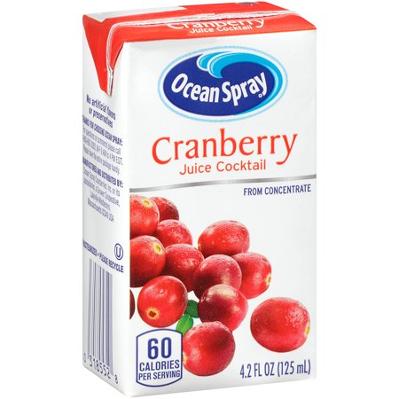 Ocean Spray Juice Drink, Cranberry Juice Cocktail, 4.2 Ounce Juice Box (Pack of 40)