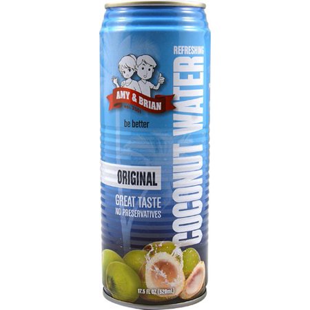 Amy and Brian All Natural Pulp Free Coconut Water  17.5 Fl Oz  12 Ct
