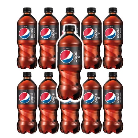 Pepsi Zero Sugar Soda 20oz Bottles  Quantity of 10