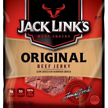 Jack Links Meat Snacks Beef Jerky, Original, 0.625 Ounce (Pack of 48)