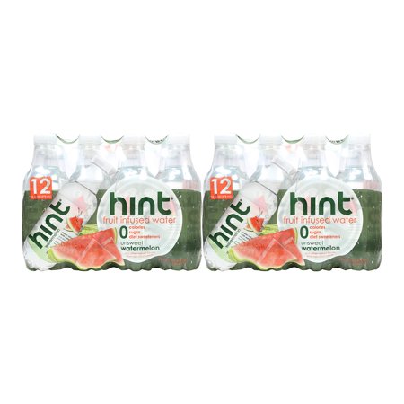 Hint Water Watermelon (Pack of 24) 16 Fl Oz, Pure Water Infused with Watermelon, Zero Sugar, Zero Calories, Zero Sweeteners, Zero Preservatives, Zero 