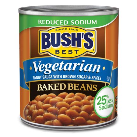 Bush's Best BEST Baked Beans Vegetarian, 16 Ounce Can (Pack of 6), with Protein and Fiber, Low Fat, Gluten Free, Canned Baked Beans, Canned Beans