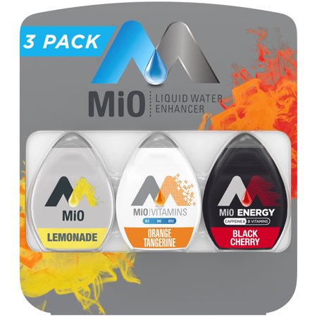 MiO Lemonade  Orange Tangerine & Black Cherry Naturally Flavored Liquid Water Enhancer Variety Pack  3 Ct Pack  1.62 Fl Oz Bottles