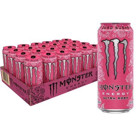 Monster Energy Ultra Rosa  Sugar Free Energy Drink  16 Fl Oz  Pack of 24