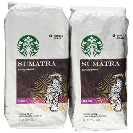 Starbucks Whole Bean Sumatra, 12-Ounces (Pack of 2)