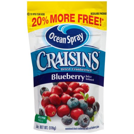 Ocean Spray, Craisins, Dried Cranberries Blueberry Juice Infused
