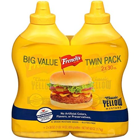 Evaxo 100% Natural Classic Yellow Mustard (30 Oz., 2 Pk.)