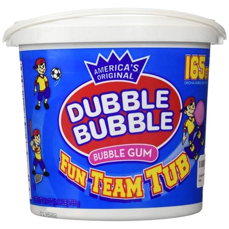 Dubble Bubble 165 Count Tub Bubble Gum