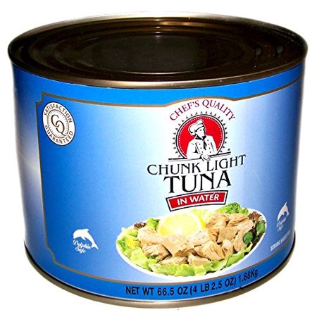 Chef's Quality Chunk Light Tuna in Water 66.5 Oz (4 Lb 2.5 Oz) [1.88 Kg]