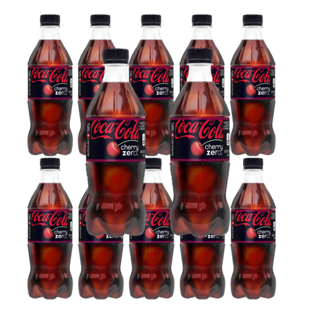 Coca-Cola Cherry Zero Soda 20oz Bottles (Pack of 12)